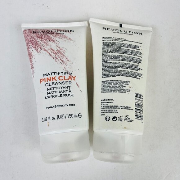 Revolution Skincare London Mattifying Pink Clay Cleanser 5.07 Fl Oz Vegan & Crue - Picture 3 of 5